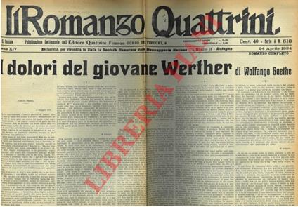 I dolori del giovane Werter - copertina