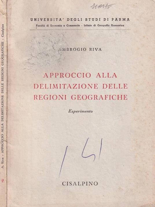 Approccio alla delimitazione delle regioni geografiche - copertina