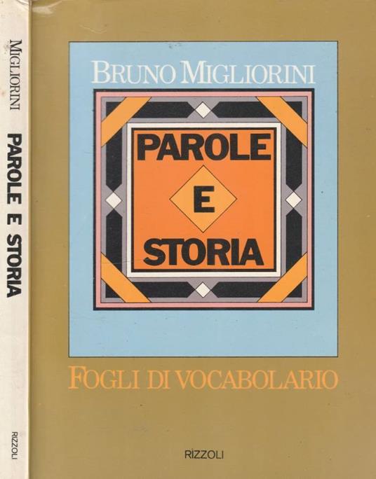 Parole e storia - Bruno Migliorini - copertina