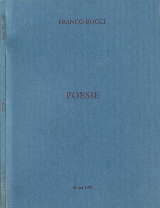 Poesie - Franco Bocci - copertina