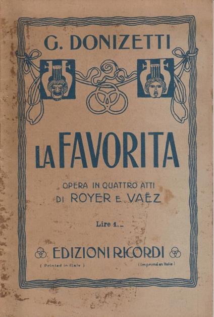 La favorita - G. Donizetti - copertina