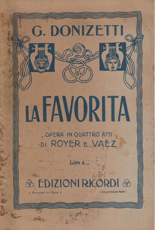 La favorita - G. Donizetti - copertina