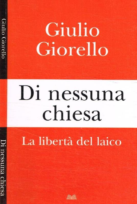 Di nessuna chiesa - Giulio Giorello - copertina