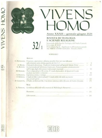 Vivens Homo - 2021 - copertina
