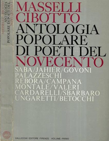 Antologia popolare di poeti del Novecento Vol. I - copertina