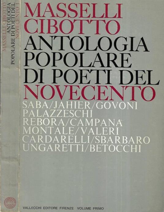 Antologia popolare di poeti del Novecento Vol. I - copertina
