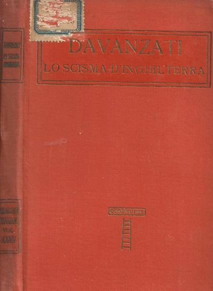 Lo scisma d'Inghilterra - Bernardo Davanzati - copertina