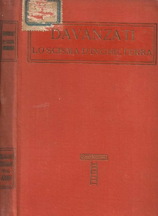 Lo scisma d'Inghilterra - Bernardo Davanzati - copertina