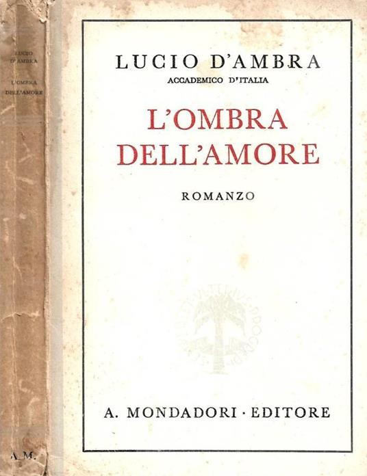 L'ombra dell'amore - Lucio D'Ambra - copertina