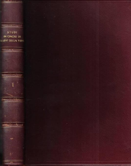 Studi orientalistici in onore di Giorgio Levi della Vida Vol - copertina