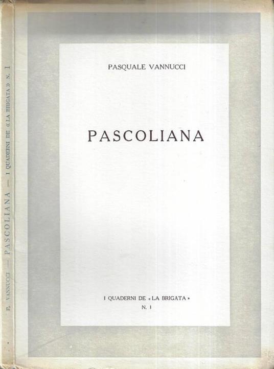 Pascoliana - Pasquale Vannucci - copertina
