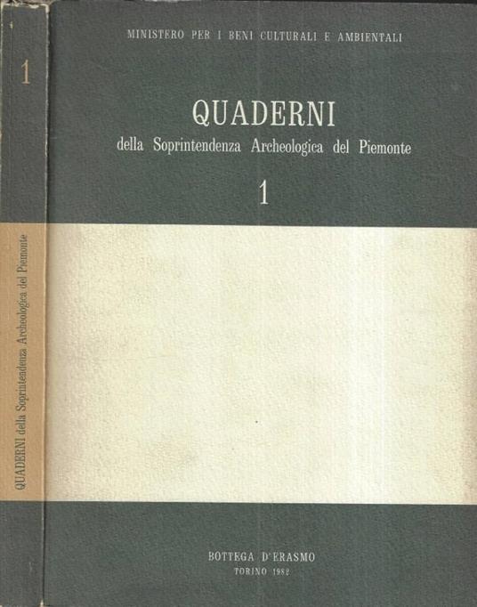 Quaderni della Soprintendenza Archeologica del Piemonte 1 - copertina