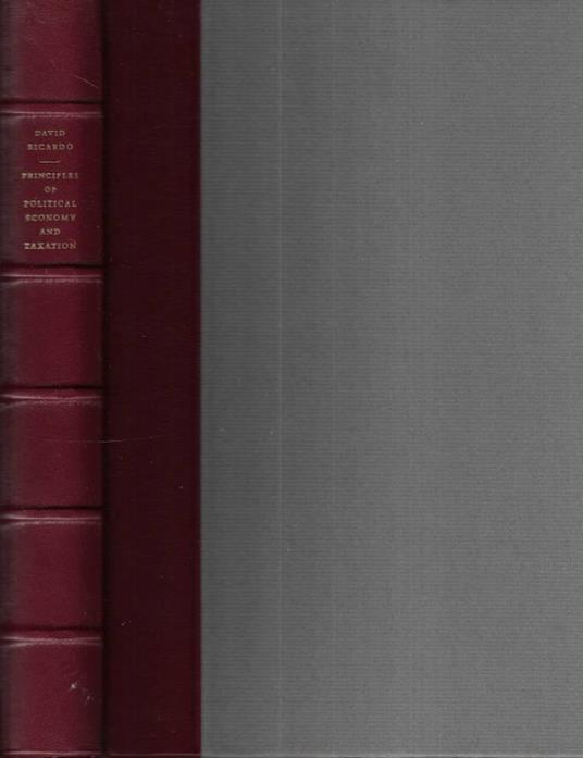 On the principles of political economy and taxation - David Ricardo - copertina