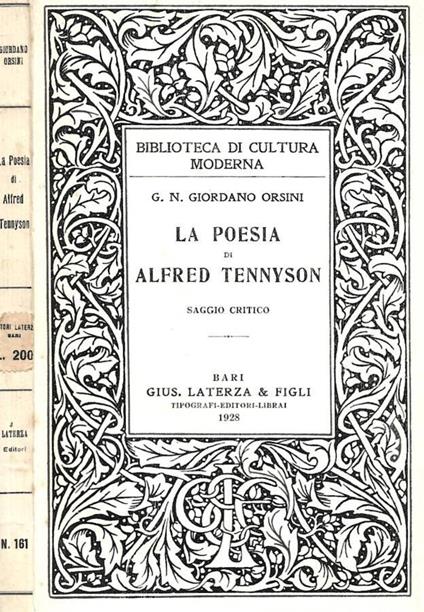 La poesia di Alfred Tennyson - copertina