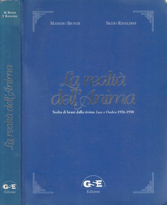 La realtà dell'anima - copertina