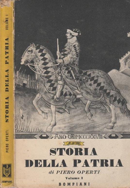 Storia della patria vol I - Piero Operti - copertina