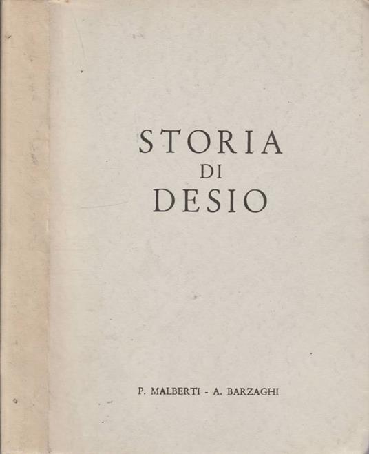 Storia di Desio vol I - copertina