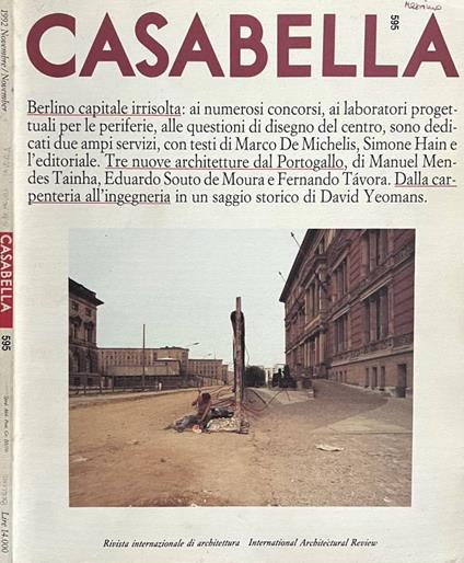Casabella, anno LVI, n. 595, 1992 - copertina