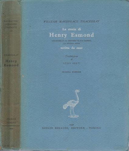La storia di Henry Esmond - William Makepeace Thackeray - copertina