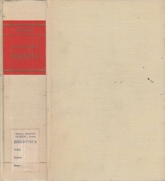 Storia della letteratura italiana - Antonio Viscardi - copertina