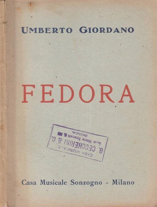 Fedora - Umberto Giordano - copertina