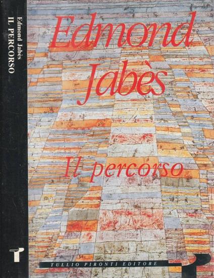 Il percorso - Edmond Jabès - copertina