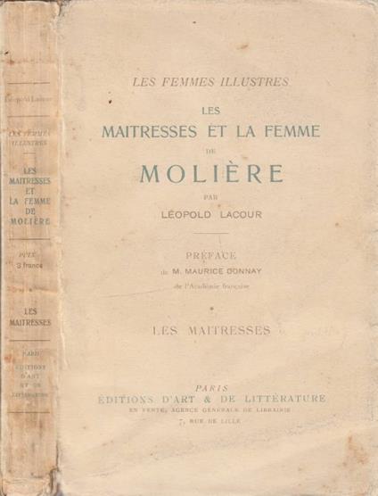 Les maitresses et la femme de Moliere vol I - copertina