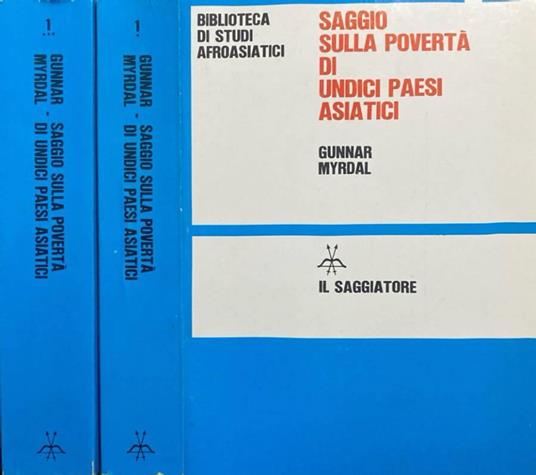 Saggio sulla povertà di undici paesi asiatici vol 1,3 - Gunnar Myrdal - copertina