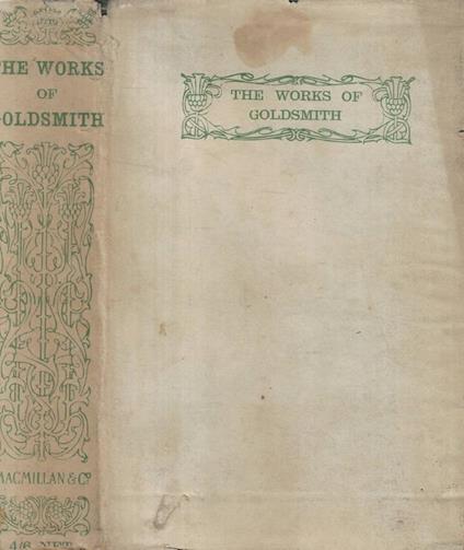 The miscellaneous works - Oliver Goldsmith - copertina
