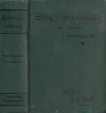 Bivilprozekordnung mit gerichtsverfassungsgesek und Einfuhru - copertina