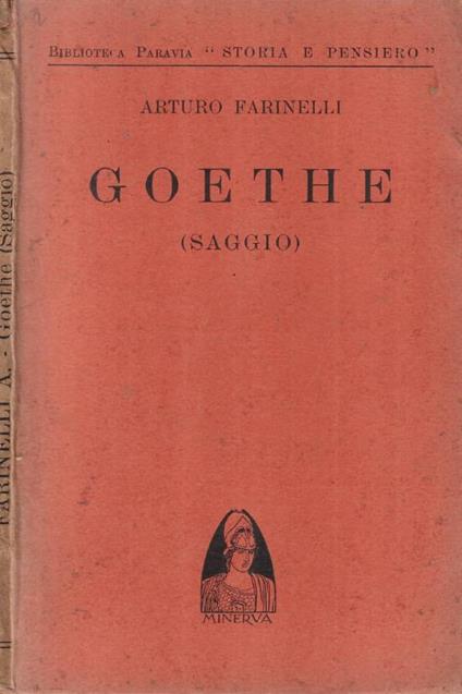 Goethe - Arturo Farinelli - copertina