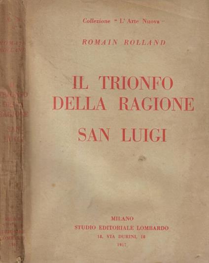 Il trionfo della ragione- San Luigi - Romain Rolland - copertina