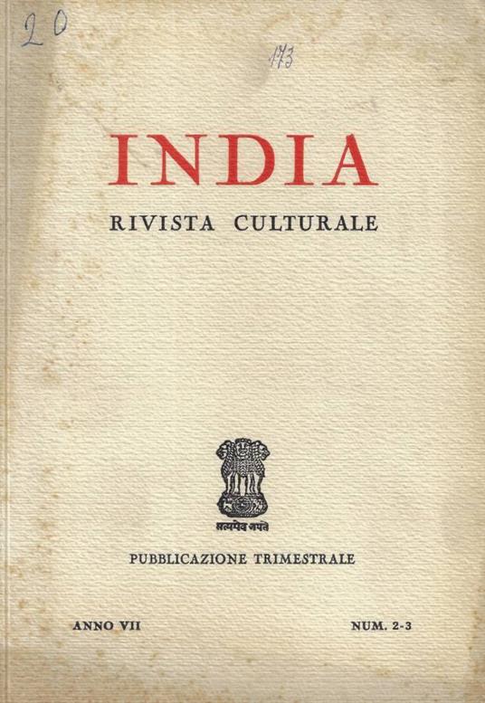 India n. 2-3 Anno VII - copertina