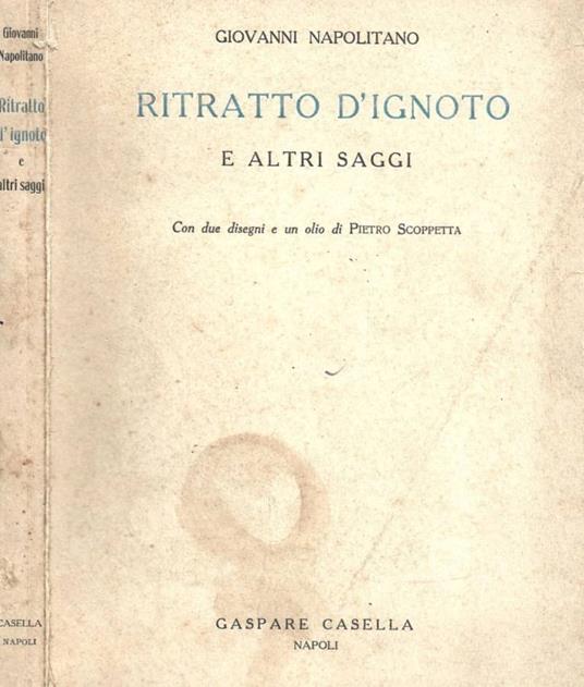 Ritratto d'ignoto e Altri saggi - copertina