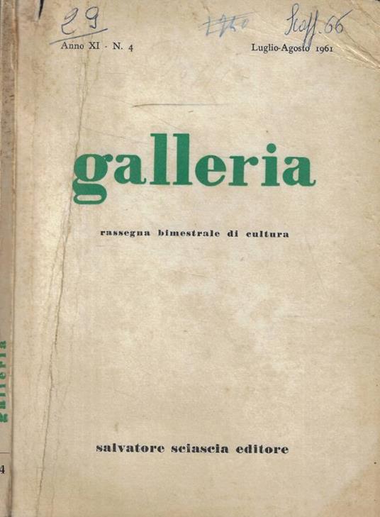 Galleria n. 4 Anno 1961 - copertina