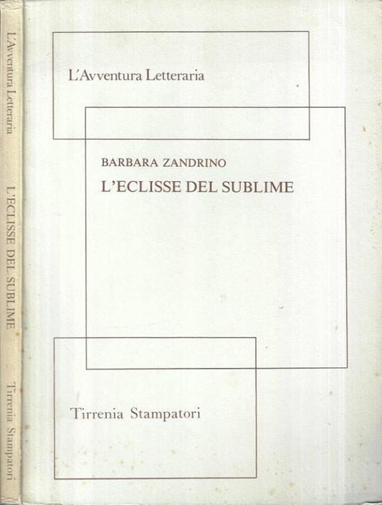 L' eclisse del sublime - Barbara Zandrino - copertina