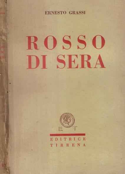 Rosso di sera - Ernesto Grassi - copertina