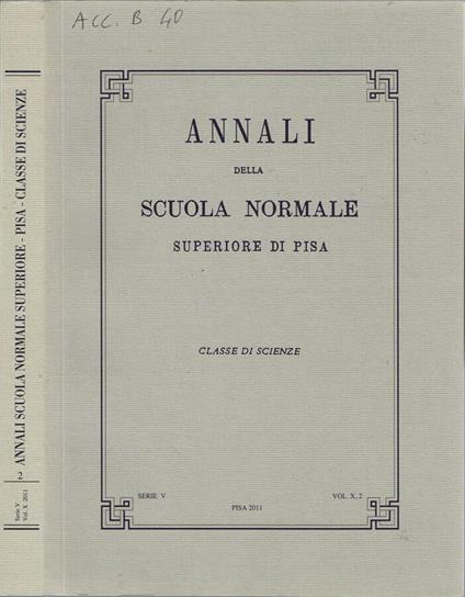 Annali della Scuola Normale Superiore di Pisa - copertina