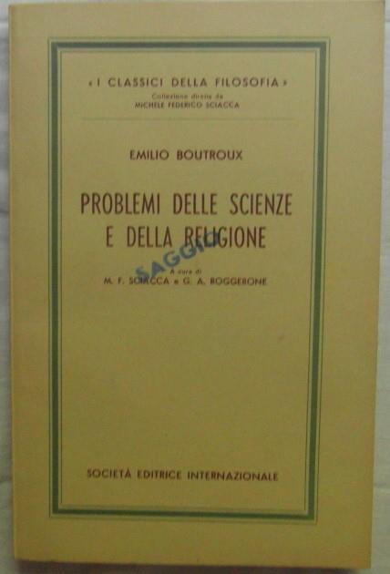Problemi Delle Scienze E Della Religione - copertina