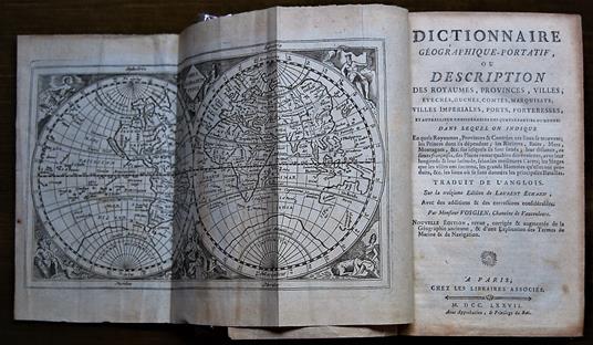 Dictionnaire Geographique Portatif Ou Description Des Royaumes, Provinces, Villes, Eveches, Duches, Comtes, Marquisats, Villes Imperiales, Ports, Forteresses, Et Autres Lieux Considerables Des Quatre Parties Du Monde - copertina