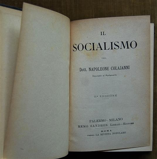 Il Socialismo - Napoleone Colajanni - copertina