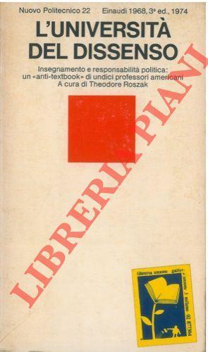L' università del dissenso - Theodore Roszak - copertina