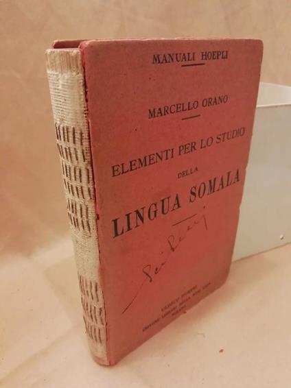 Elementi per Lo Studio Della Lingua Somala  - copertina