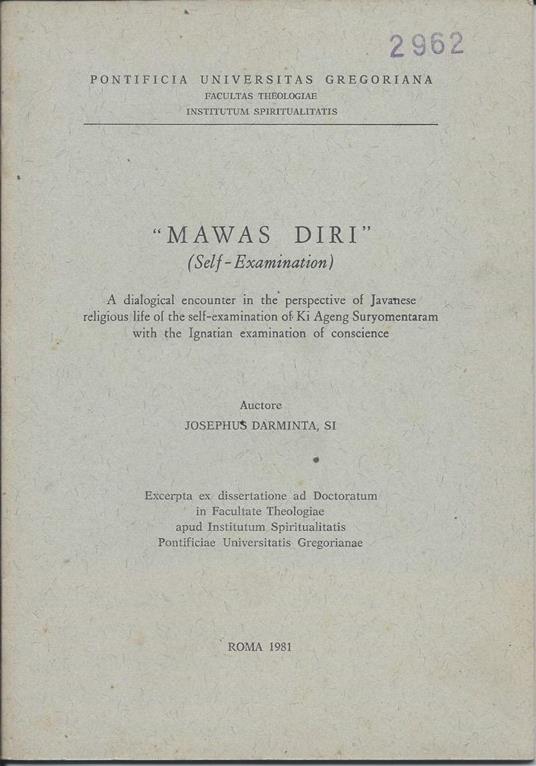 Mawas Diri (self-examination)  - copertina