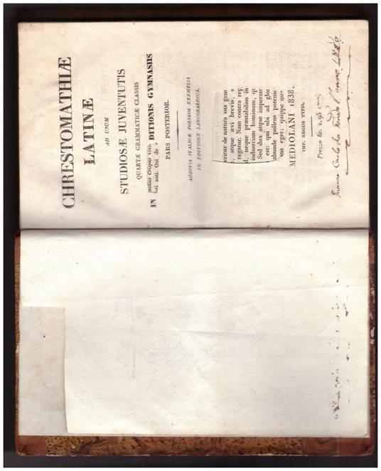 Chrestomatie Latinae Ad Usum Studiosae Juventutis Quartae Grammaticae Classis  - copertina