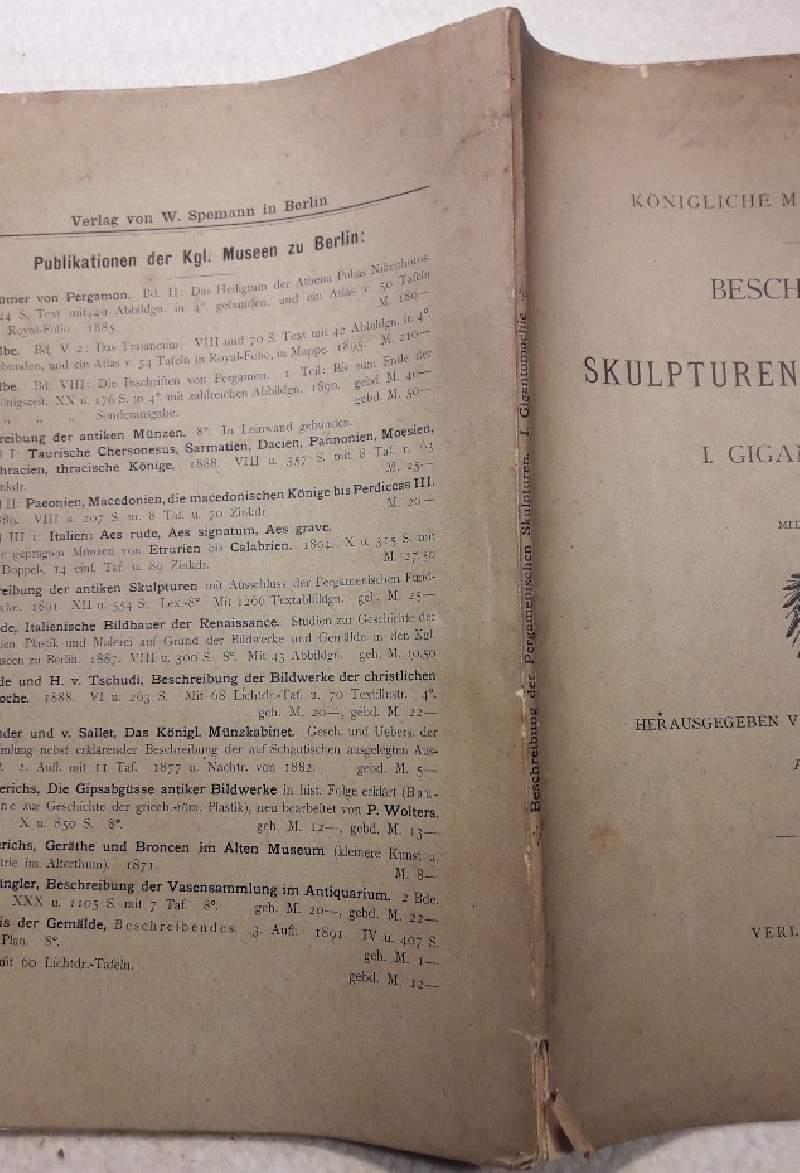 Beschreibung Der Skulpturen Aus Pergamon-i- Gigantomachie