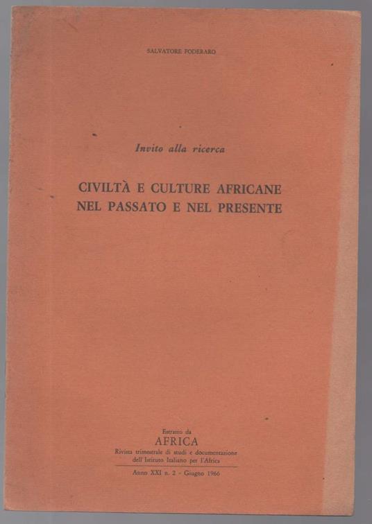 Civiltˆ e Culture Americane Nel Passato e Nel Presente - Salvatore Foderaro - copertina