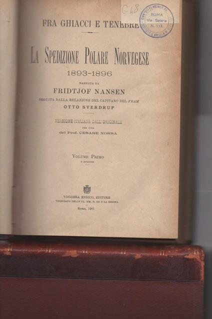 Fra Ghiacci e Tenebre La Spedizione Polare Norvegese 1893 - 1896 2 Voll.  - Fridtjof Nansen - copertina