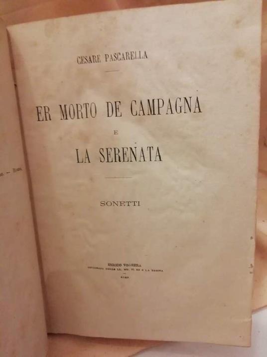 Er Morto De Campagna e La Serenata. Sonetti - Cesare Pascarella - copertina