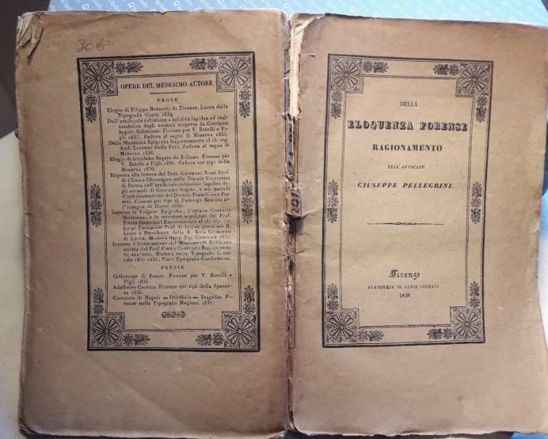 Della Eloquenza Forense-ragionamento Dell'avvocato Giuseppe Pellegrini